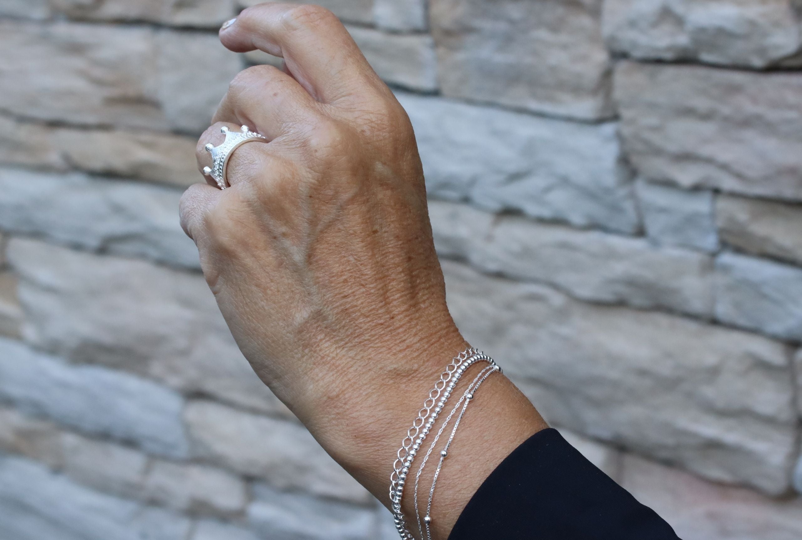 XL Kronenring mit Ornament