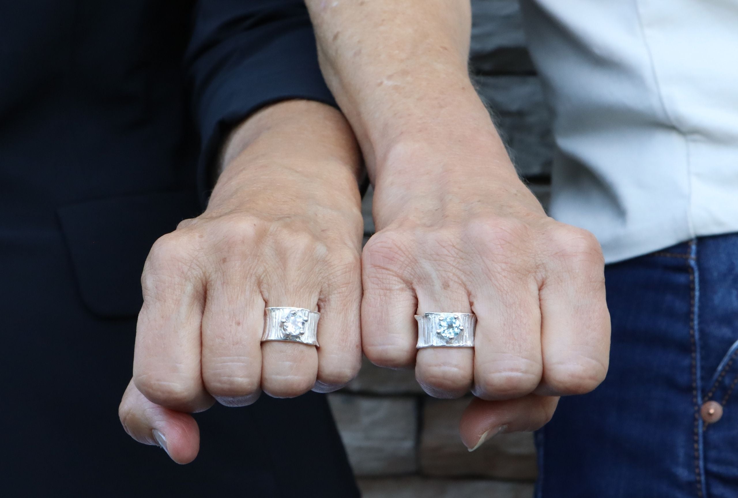 Eleganter Blautopas Ring