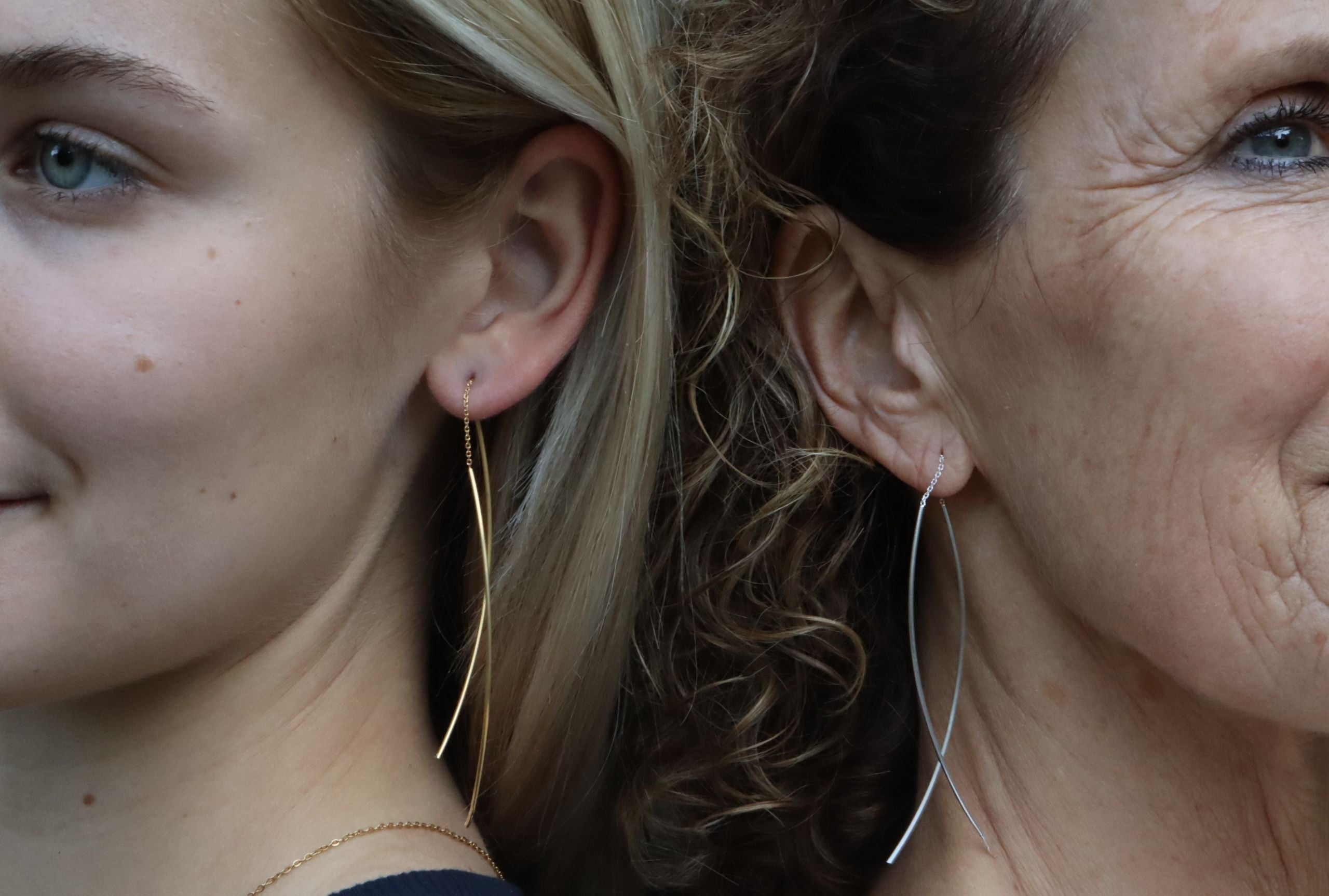 Moderne Ohrhänger zum Durchziehen