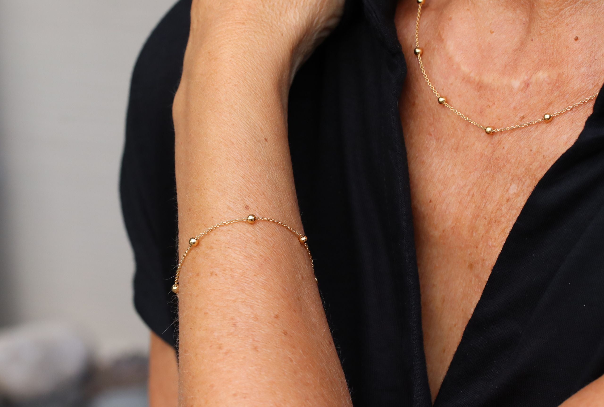 Rolo-Armband "Dots" vergoldet