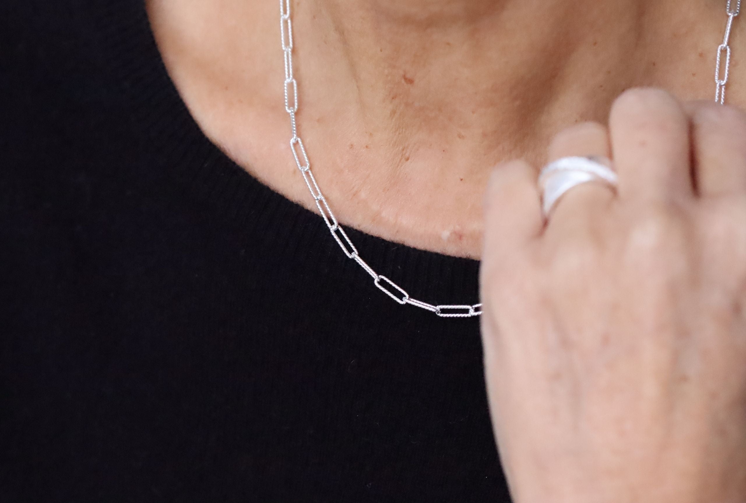 Gekordeltes Paperclip-Collier