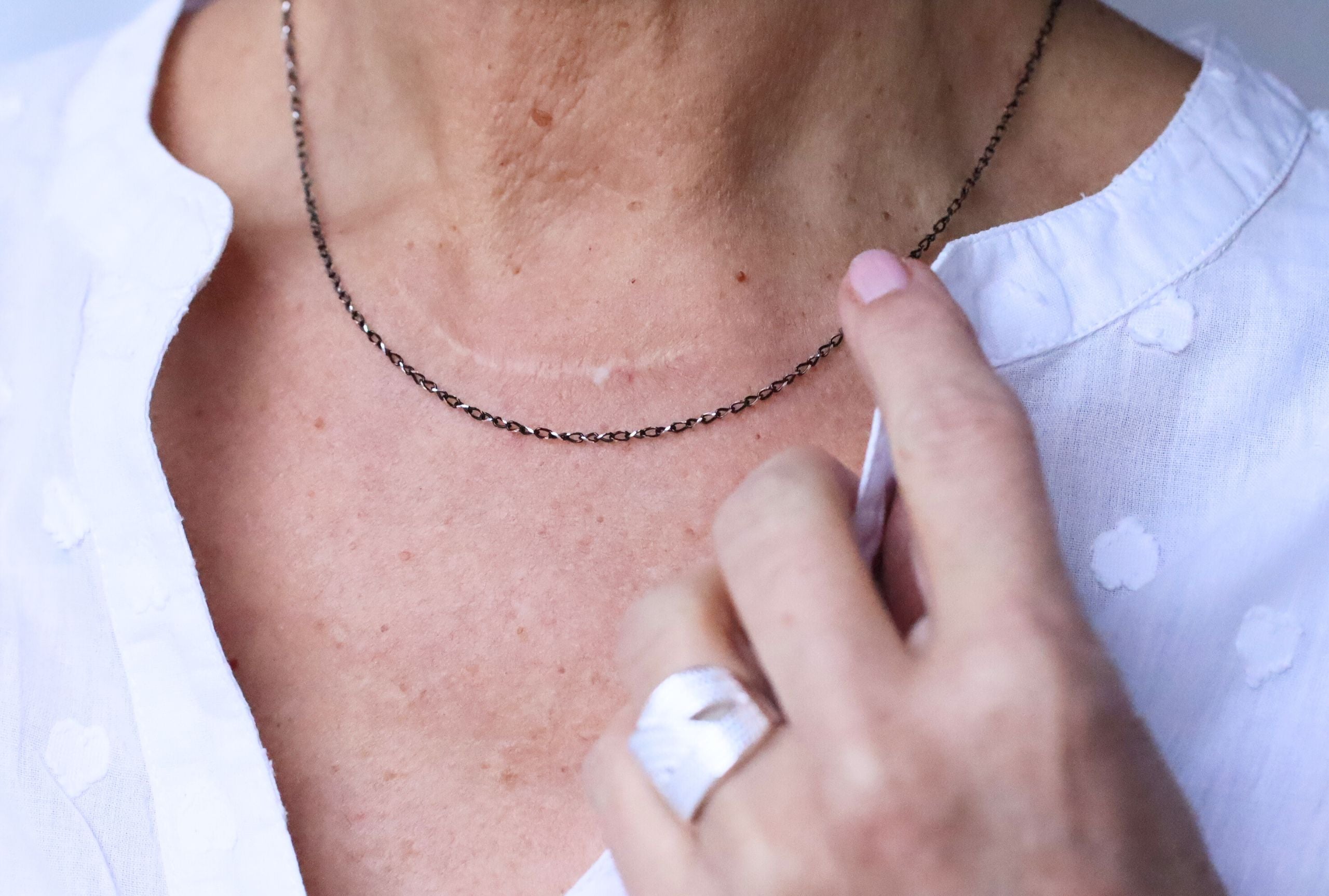 Feine Ankerkette im Bicolor-Effekt
