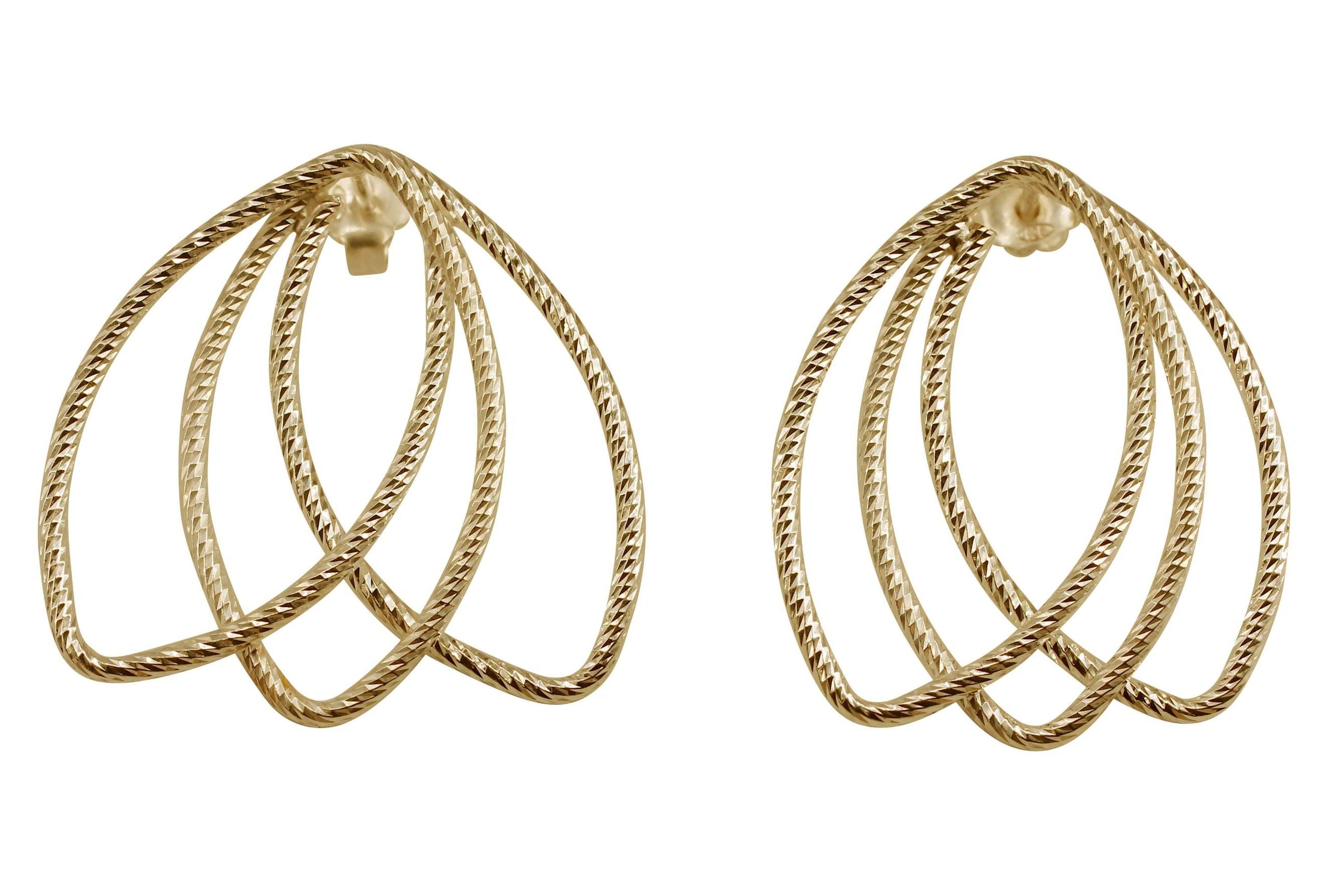 Fächerohrstecker vergoldet