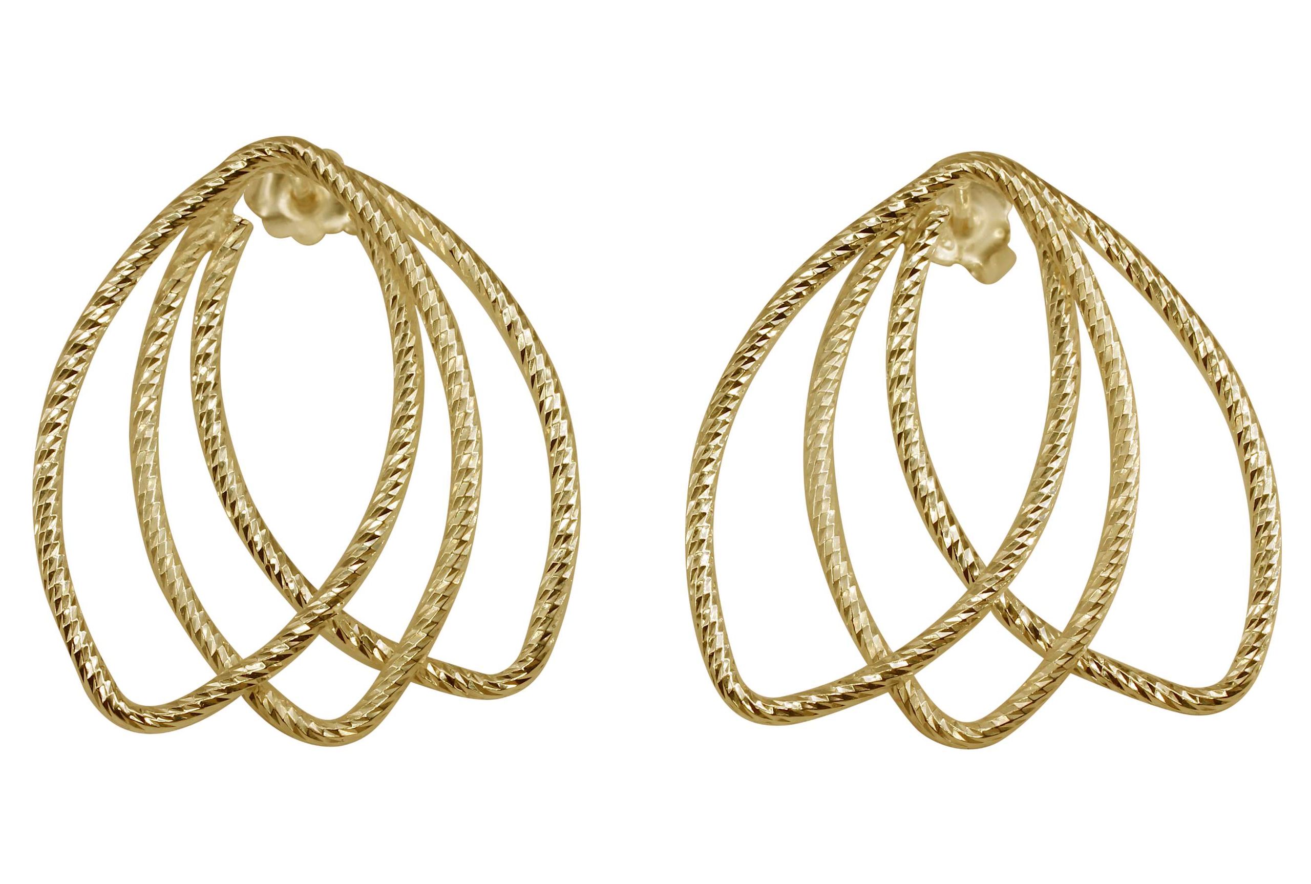 Fächerohrstecker vergoldet