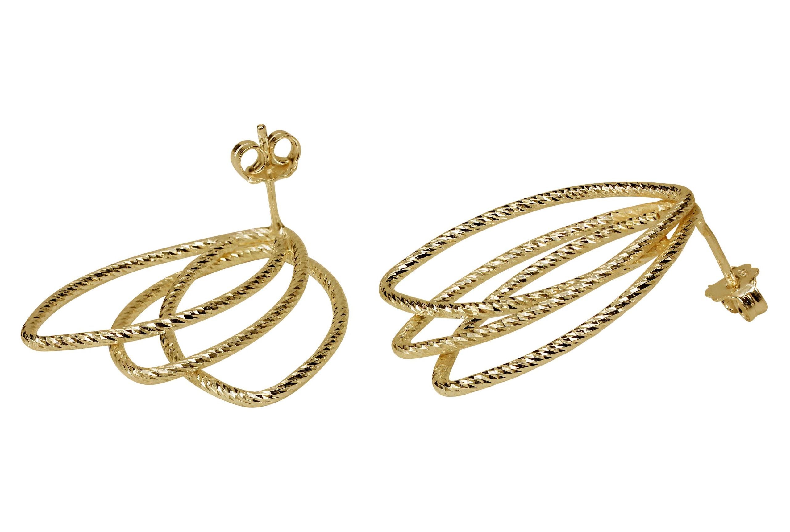 Fächerohrstecker vergoldet