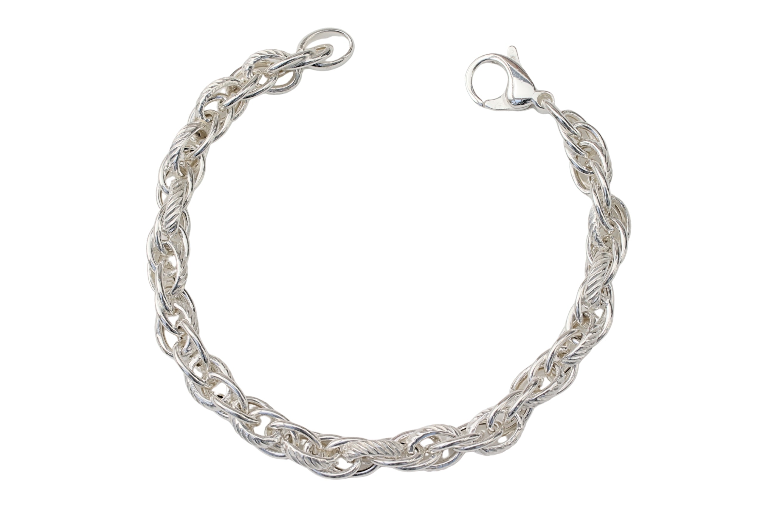 Elegantes Armband mit doppeltem Rundanker-Geflecht