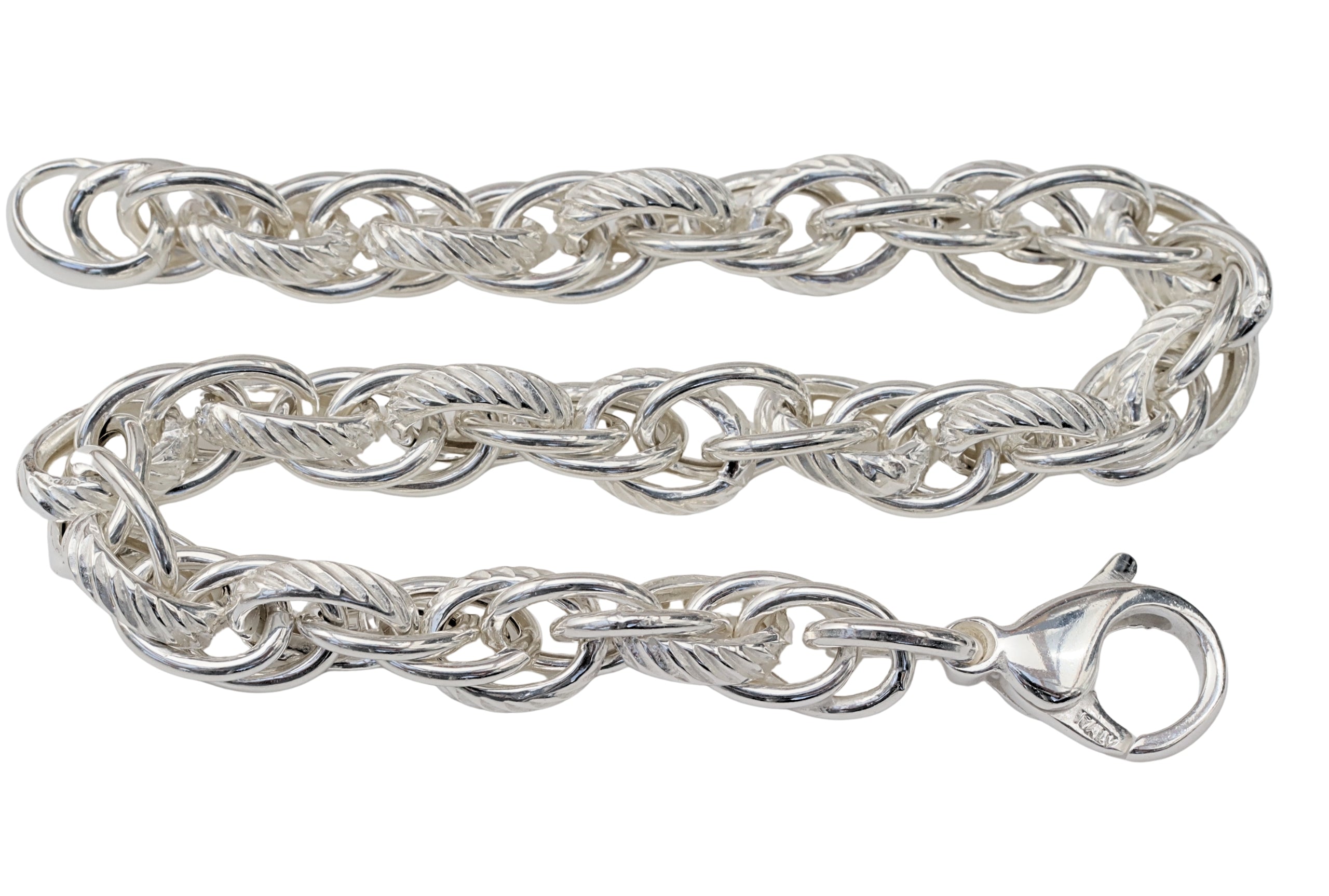Elegantes Armband mit doppeltem Rundanker-Geflecht