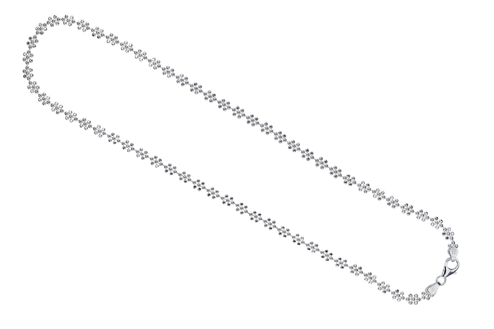 Diamantiertes Blüten-Collier aus vielen kleinen Kugeln