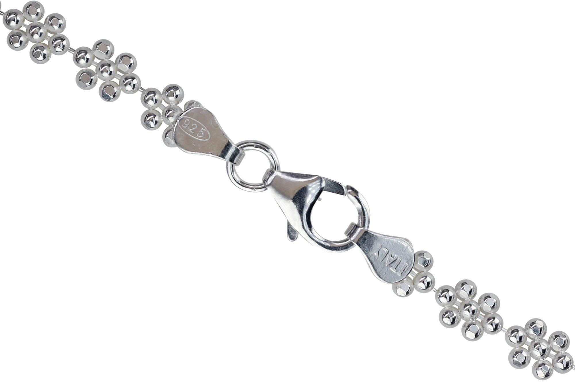 Diamantiertes Blüten-Collier aus vielen kleinen Kugeln