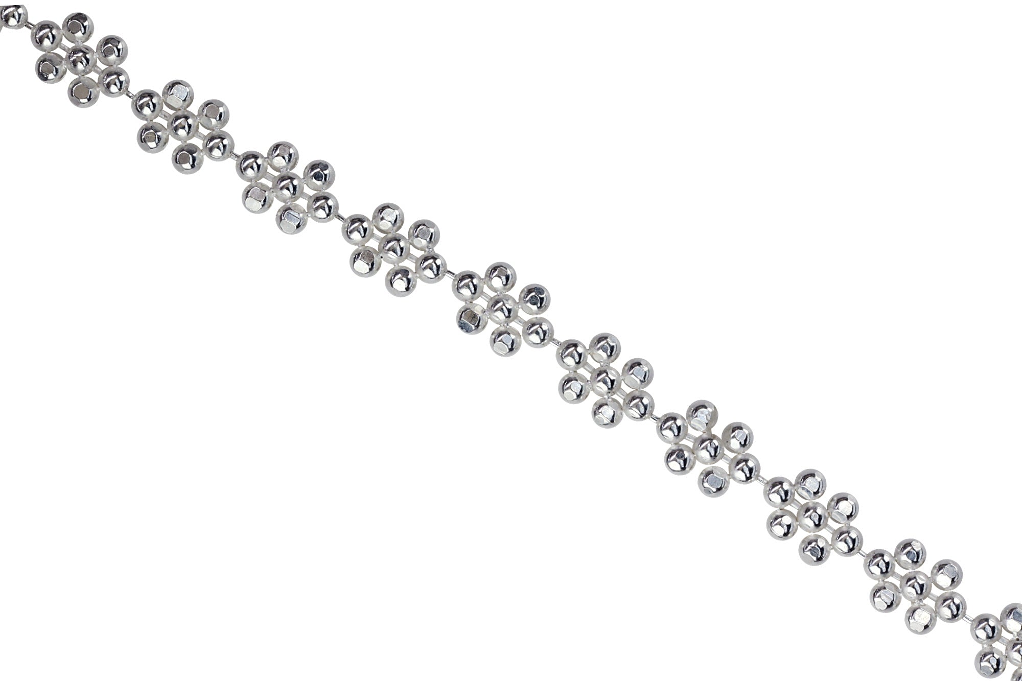 Diamantiertes Blüten-Collier aus vielen kleinen Kugeln