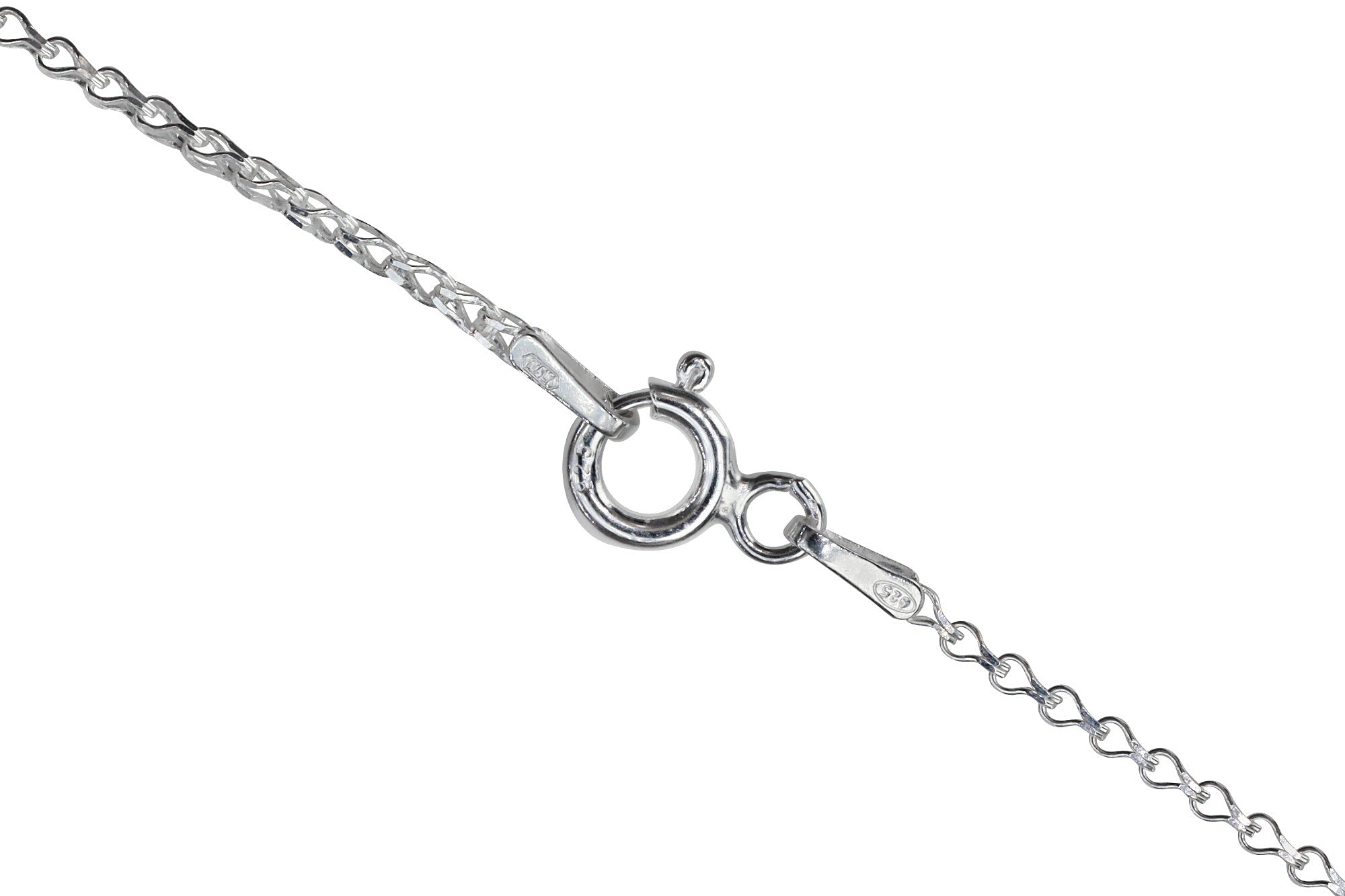 Zierliche diamantierte Zopfkette