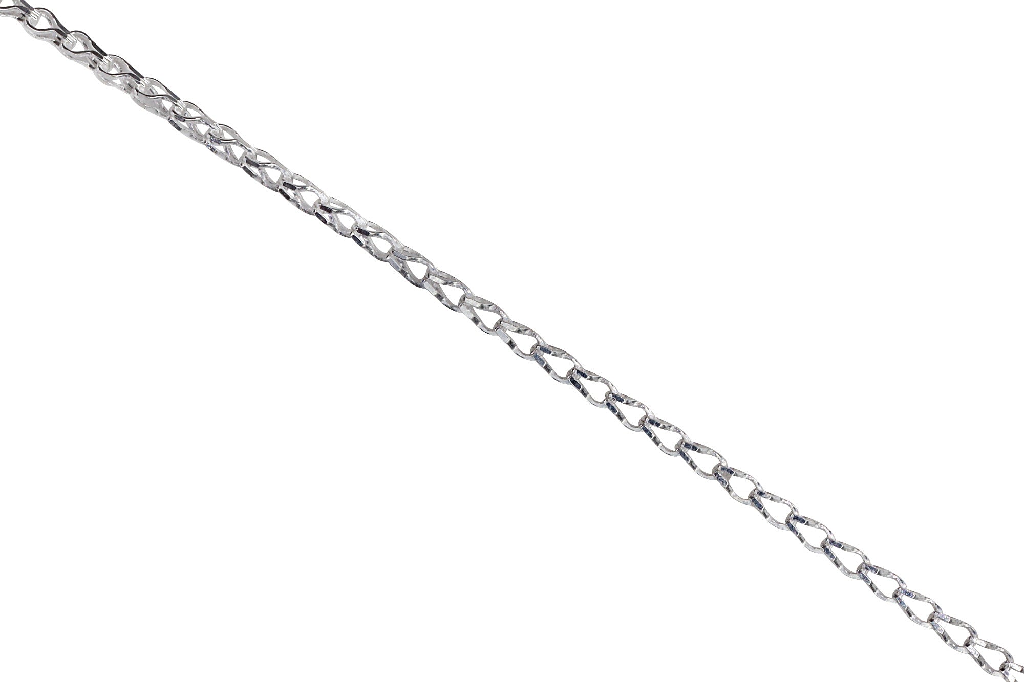 Zierliche diamantierte Zopfkette