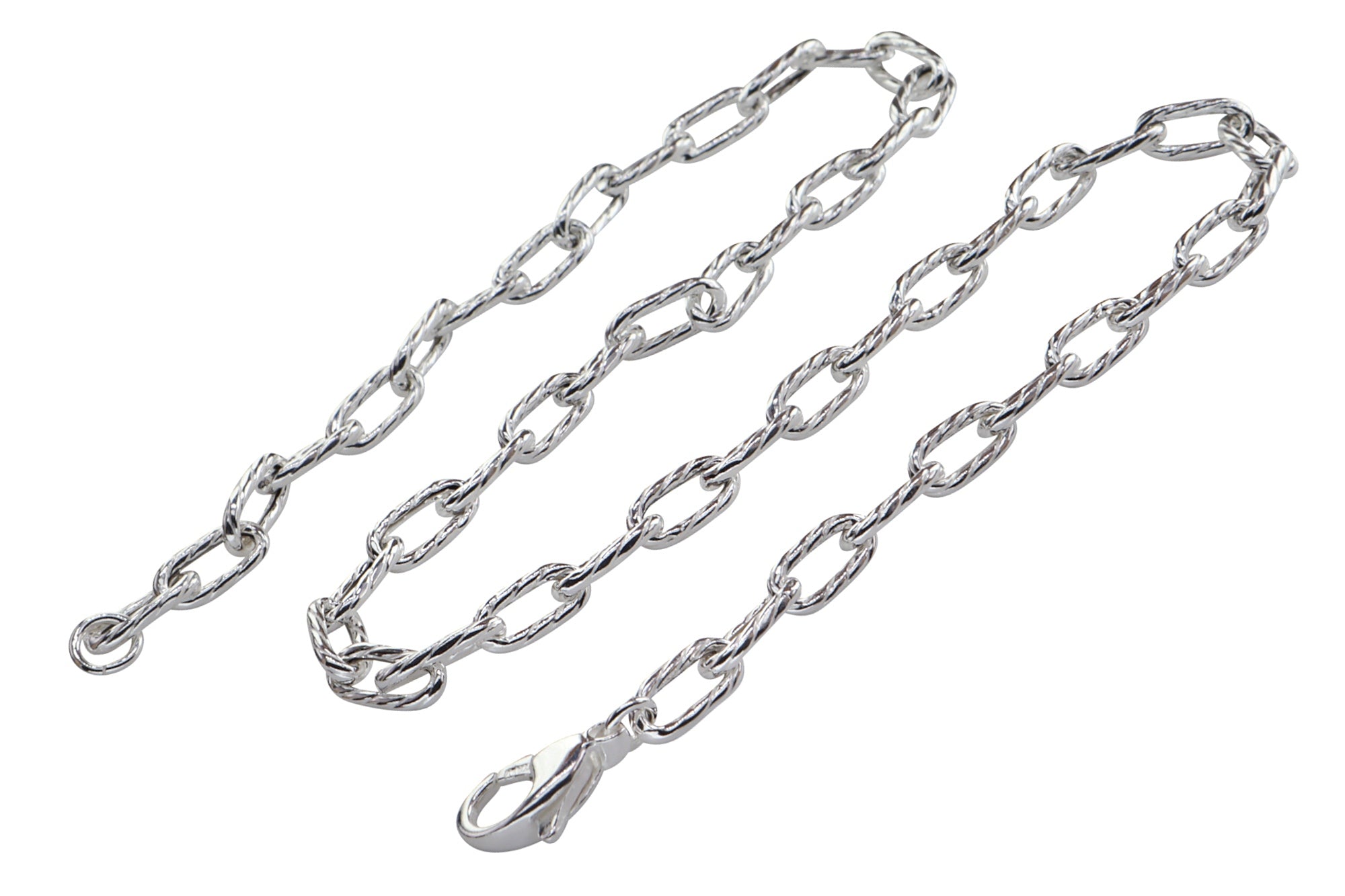 Geschliffene Paperclip-Kette in Kordel-Optik