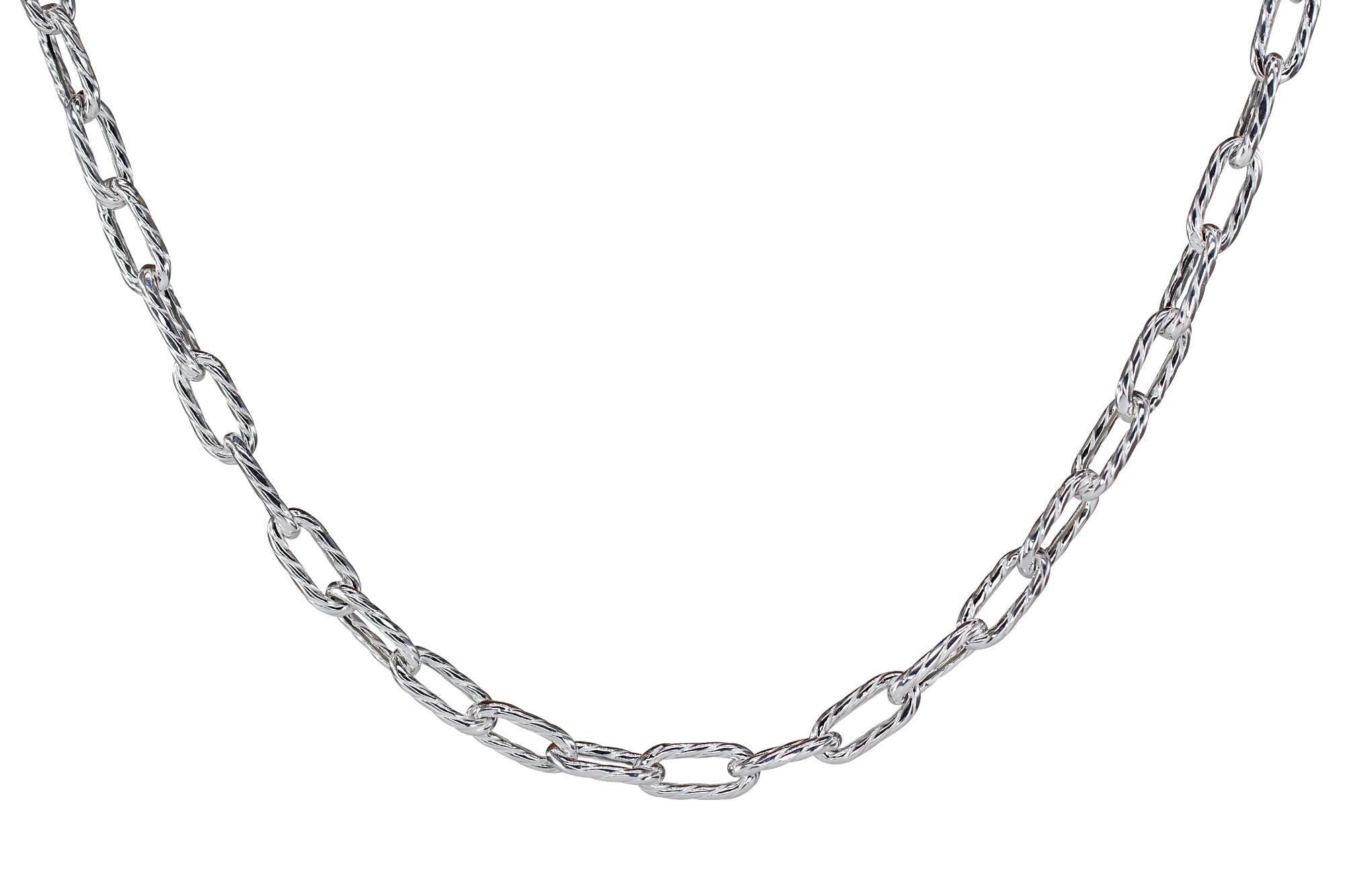 Geschliffene Paperclip-Kette in Kordel-Optik