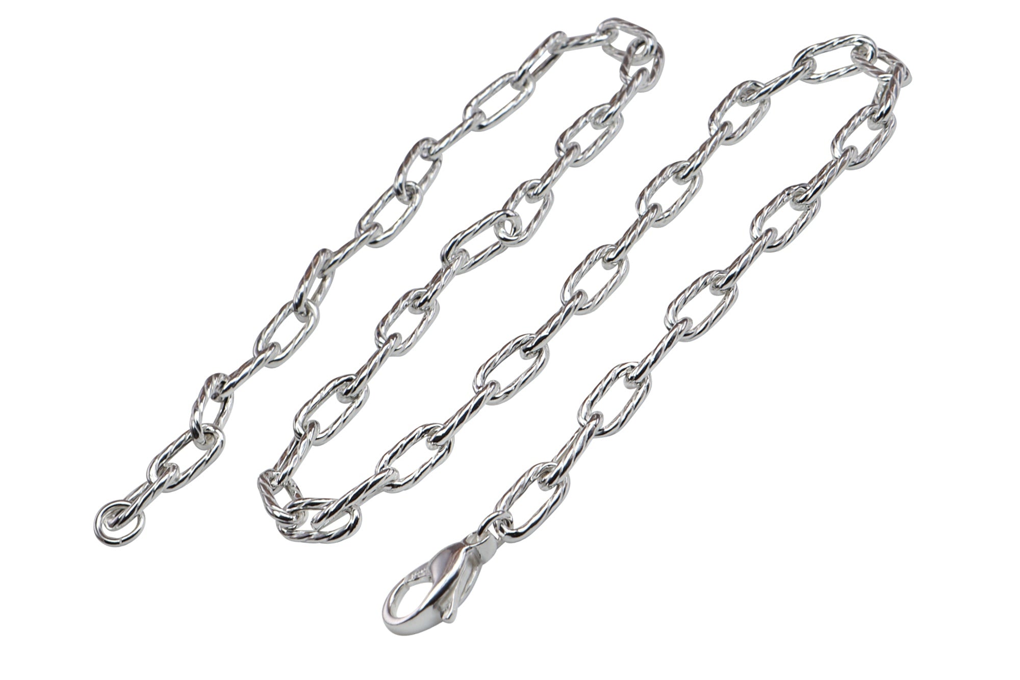 Geschliffene Paperclip-Kette in Kordel-Optik