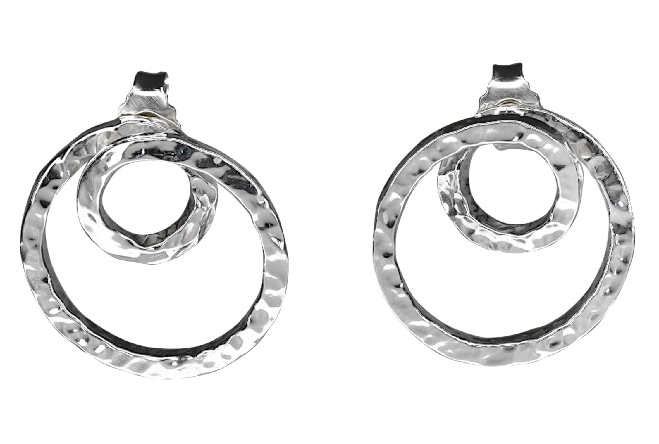 Glänzende Schmiedeohrstecker "Loop"