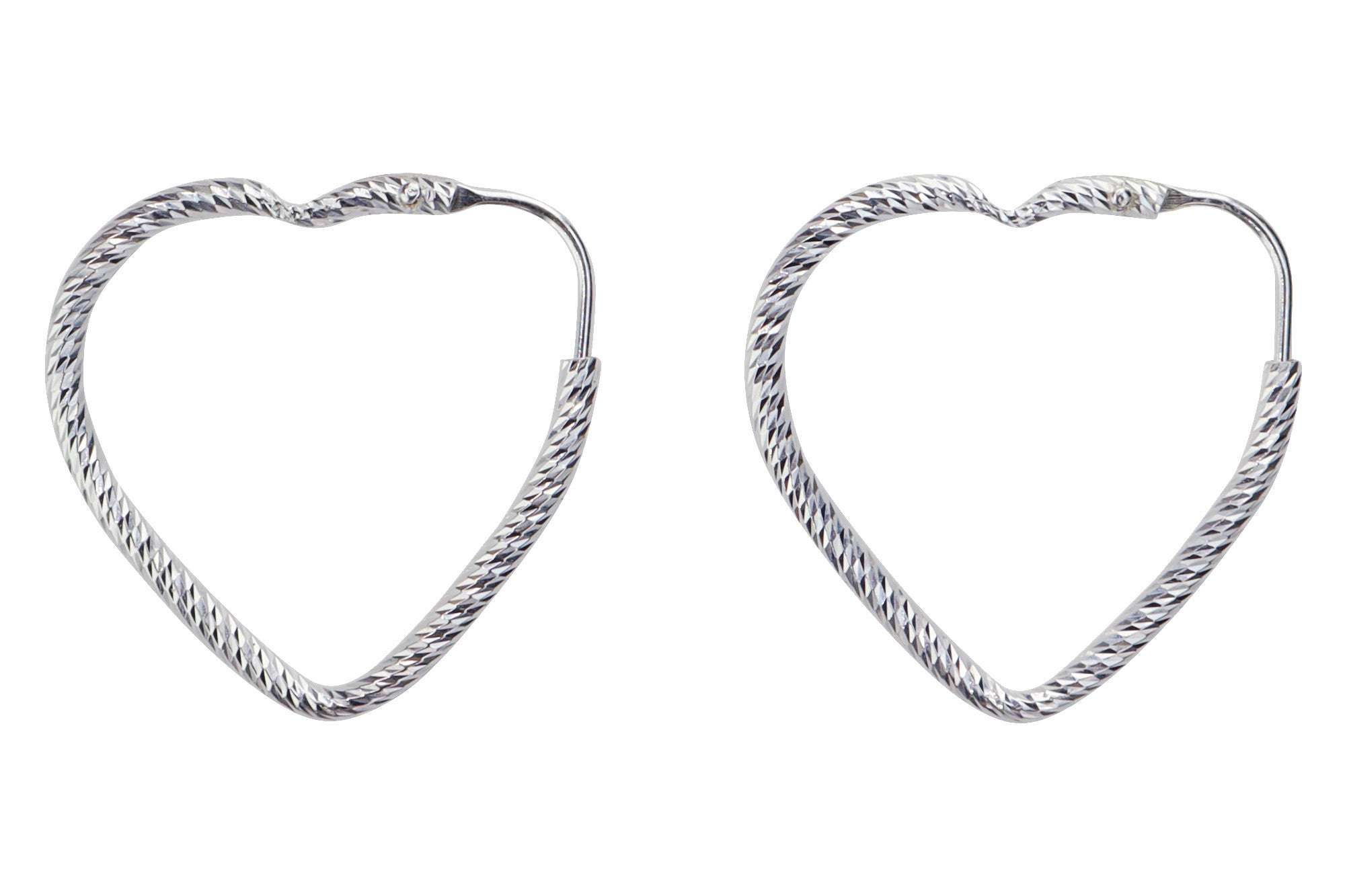 Diamantierte Herz-Creolen klein