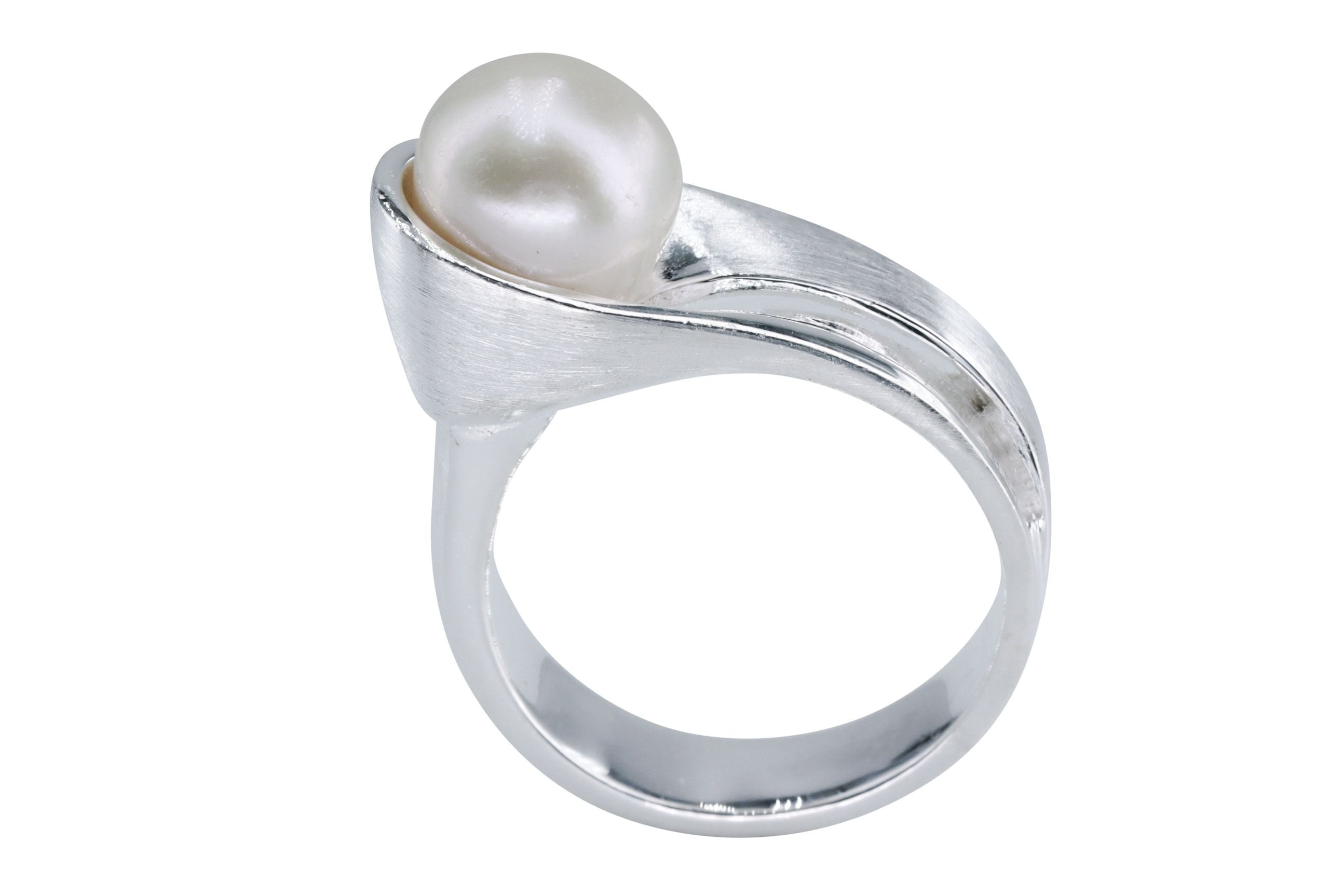 Elegant-geschwungener Perlenring