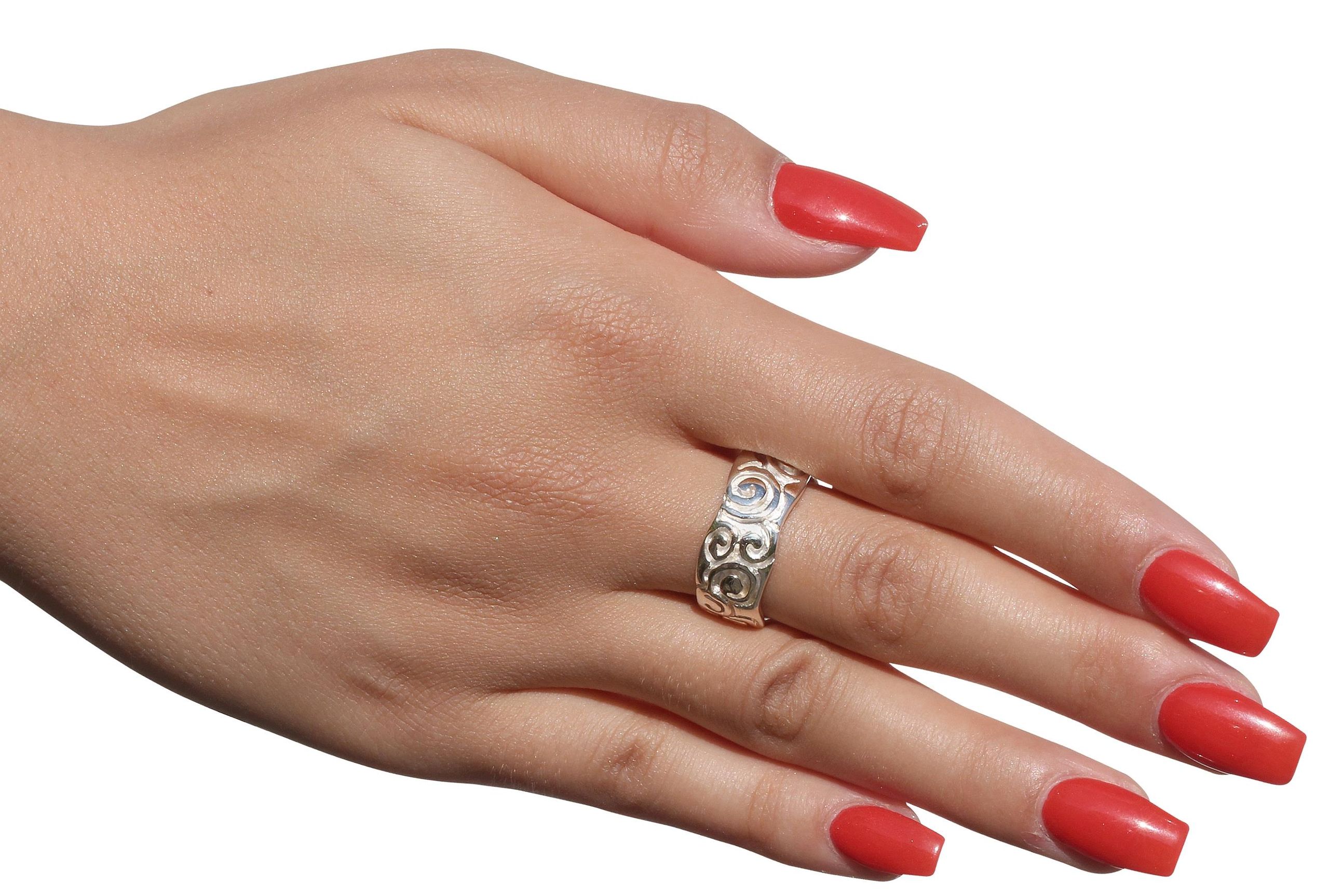 XL Fein-gemusterter Ornamentring