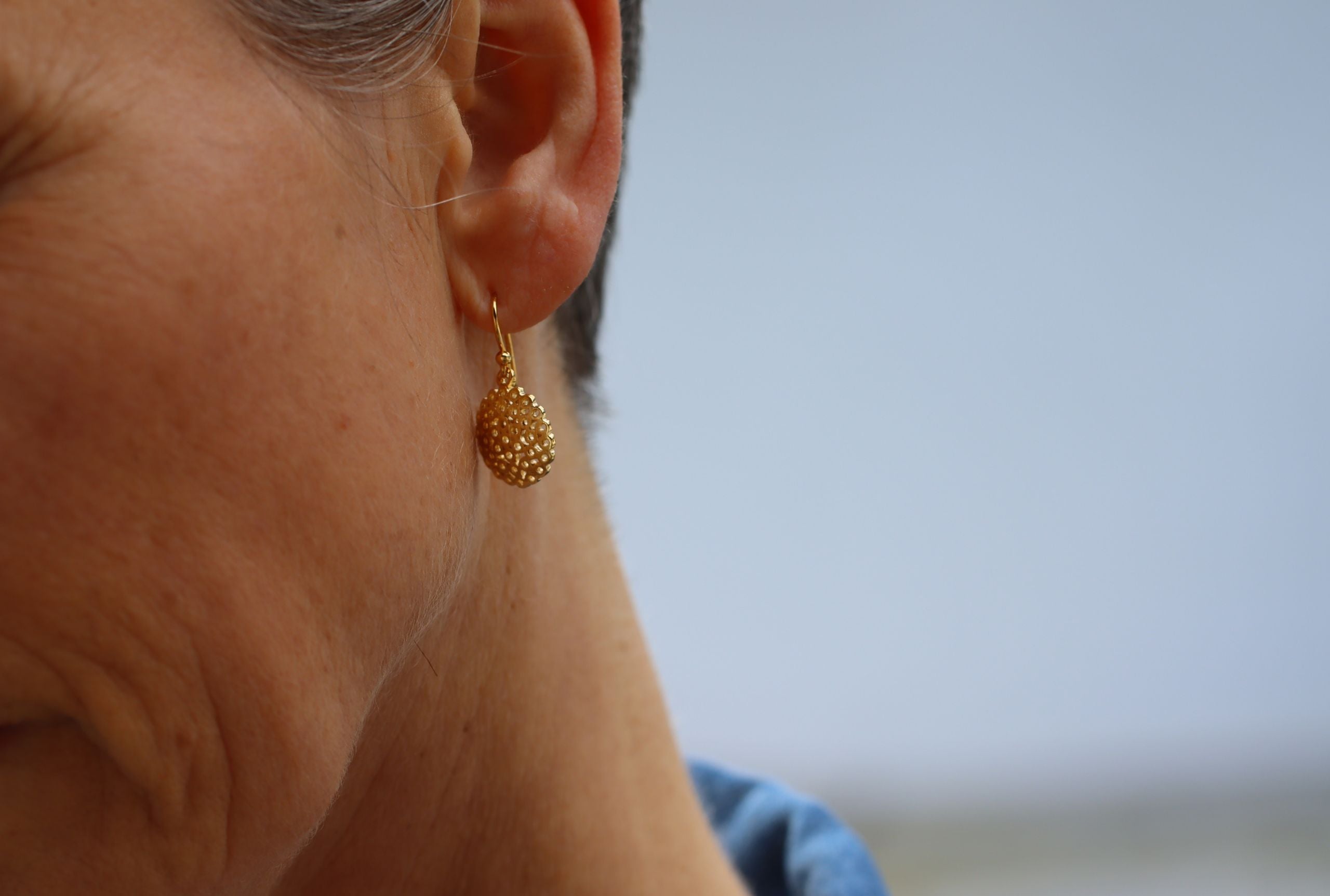 Ohrhänger Ornament vergoldet