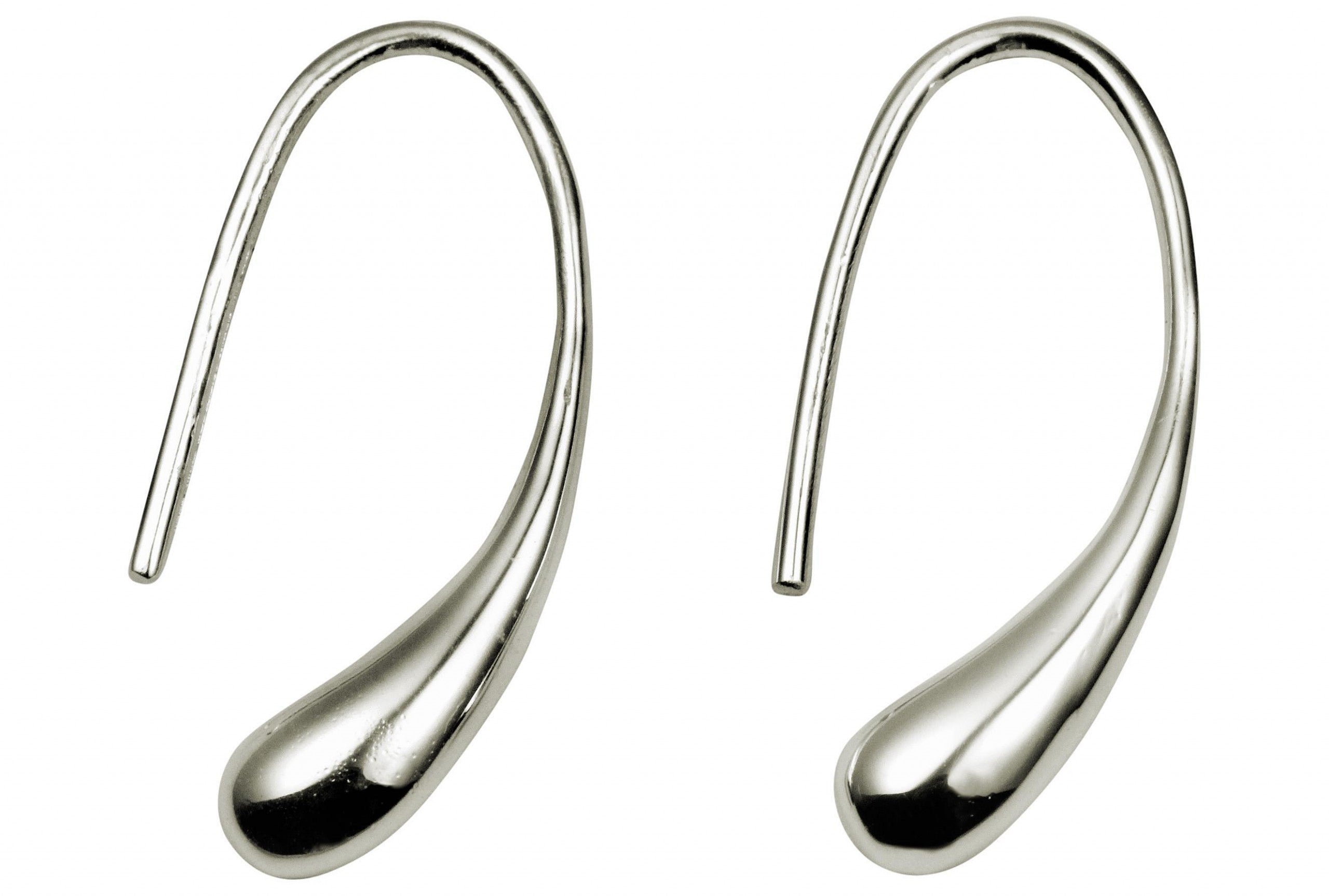 Ohrringe aus Silber für Damen im Tropfen Design, die als Hänger direkt im Ohr gefädelt werden.
