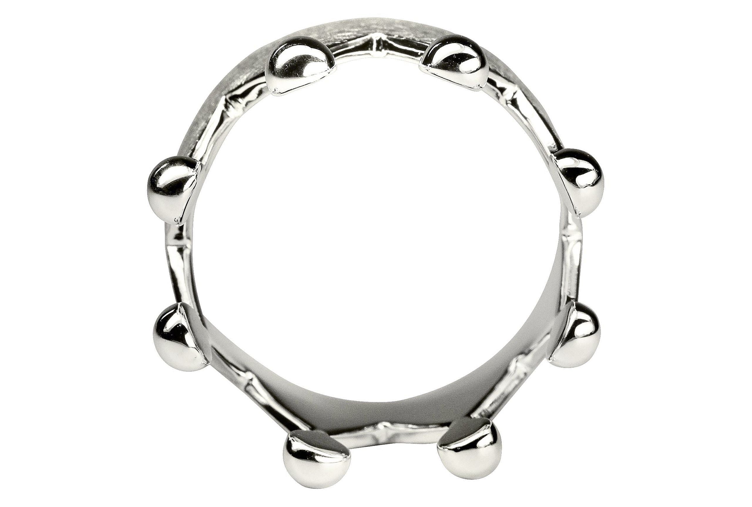 Silberner Kronenring mit acht Zacken. Der Ring ist innen glänzend und außen gebürstet. 