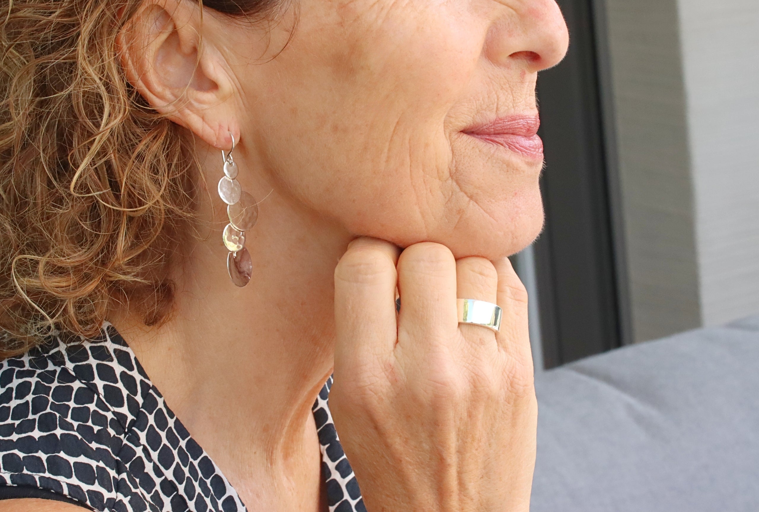 Markante 5-fach-Ohrhänger "Hammerschlag"