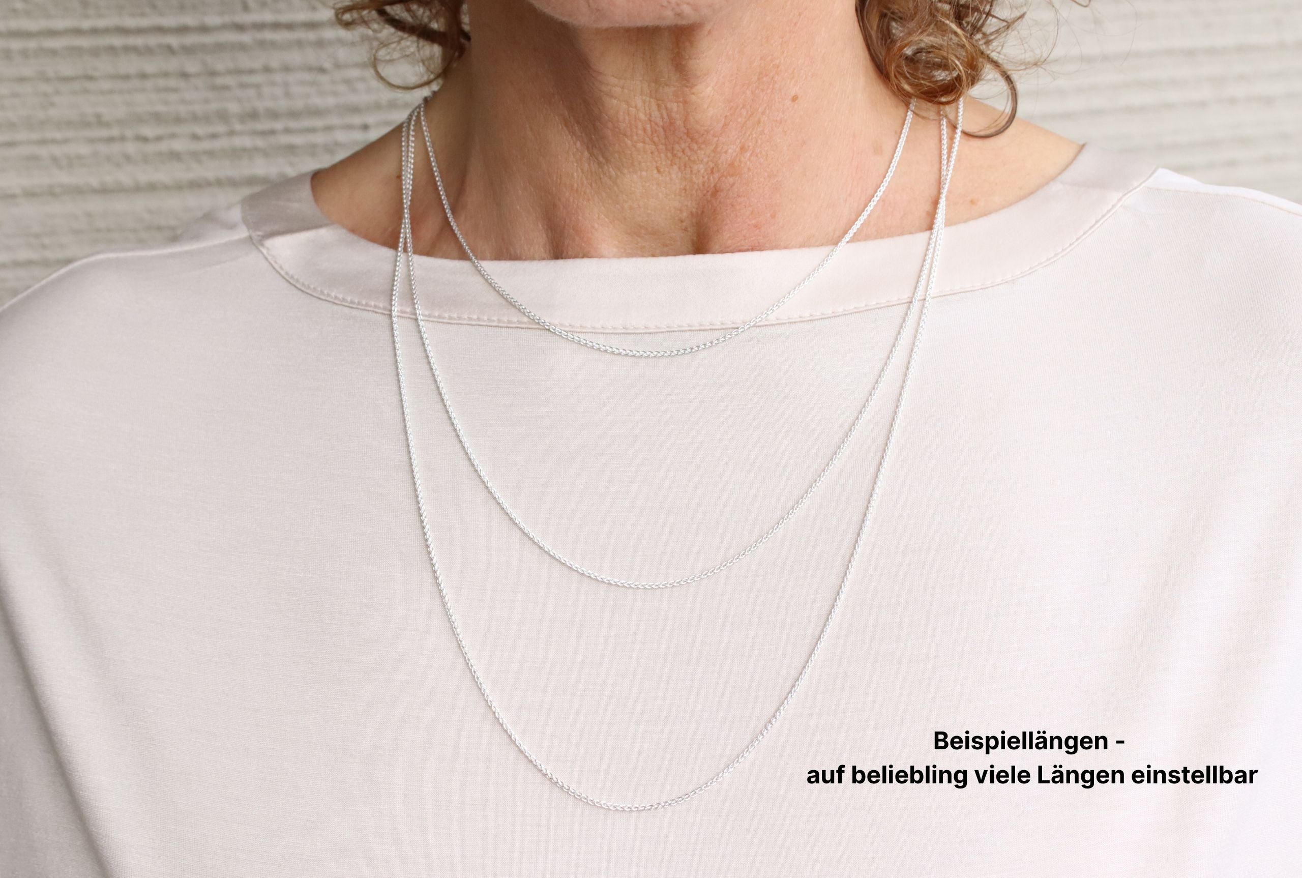 Feine Längenverstellbare Kette im Fuchsschwanz-Look