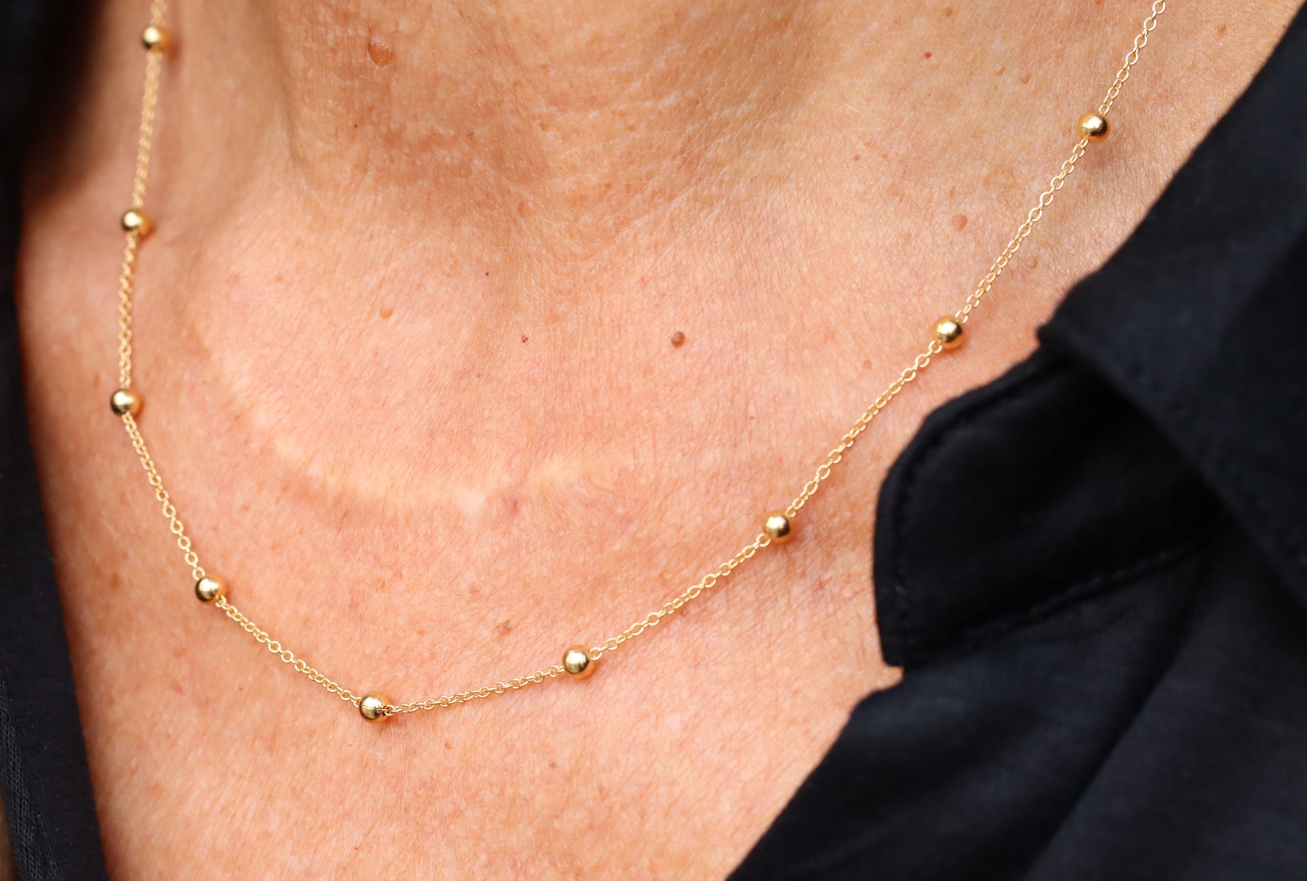 Rolokette "Dots" vergoldet