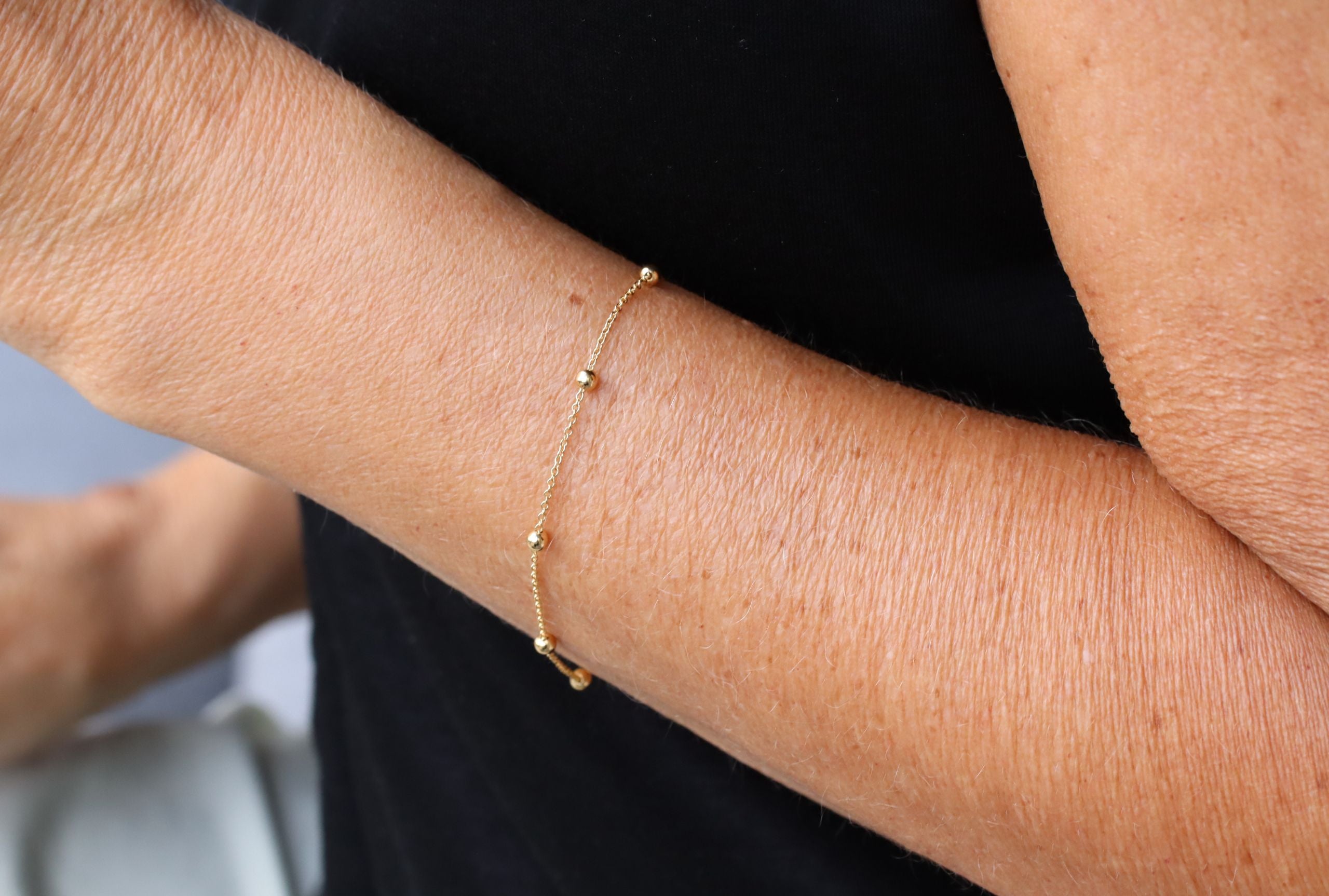 Rolo-Armband "Dots" vergoldet