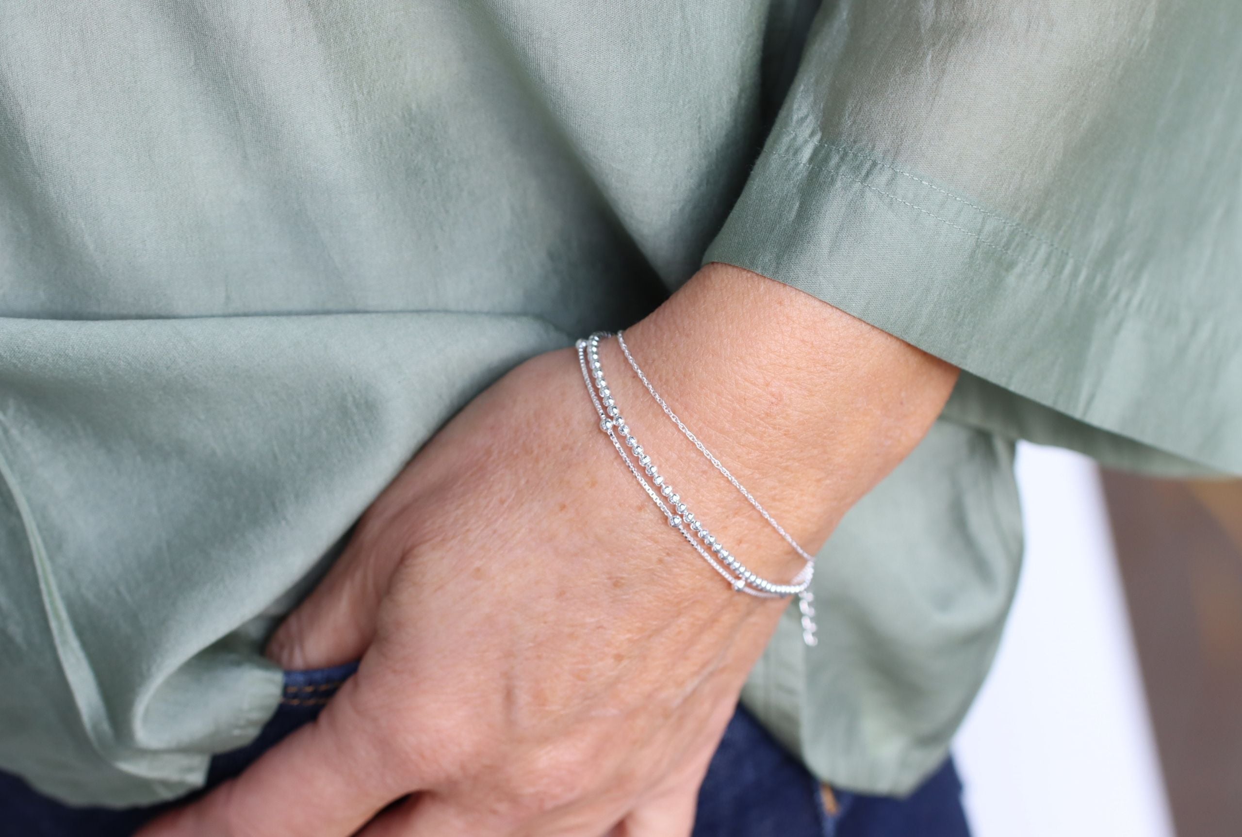 Multifili-Armband mit Kugel-Geflechten