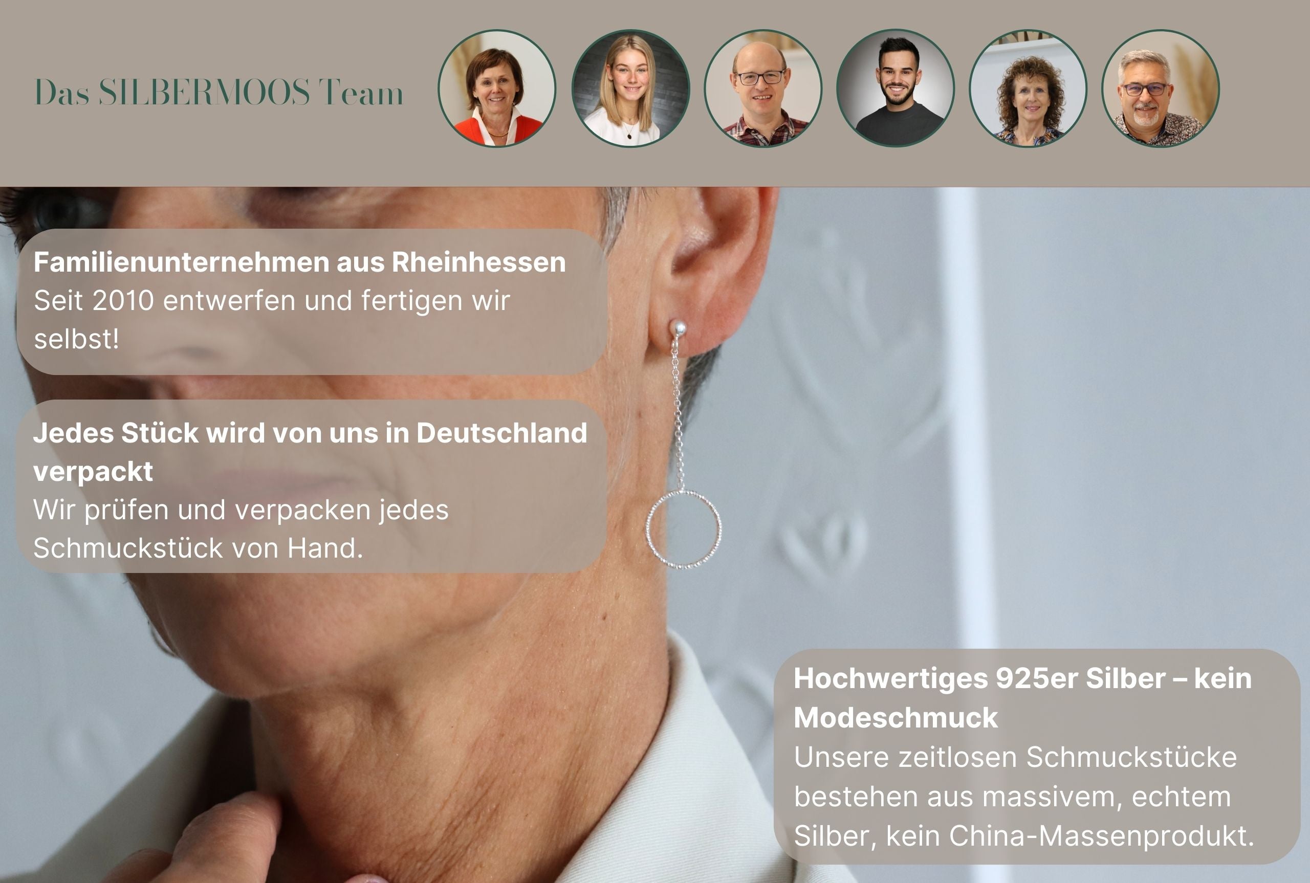 Moderne Ohrhänger zum Durchziehen