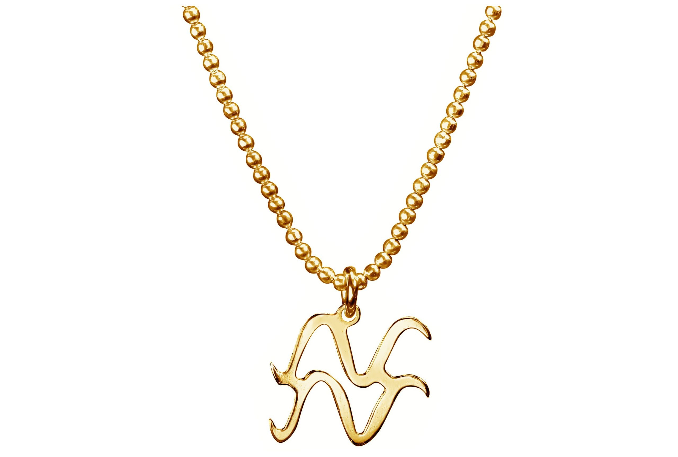 Vergoldete Sternzeichen Kette Wassermann