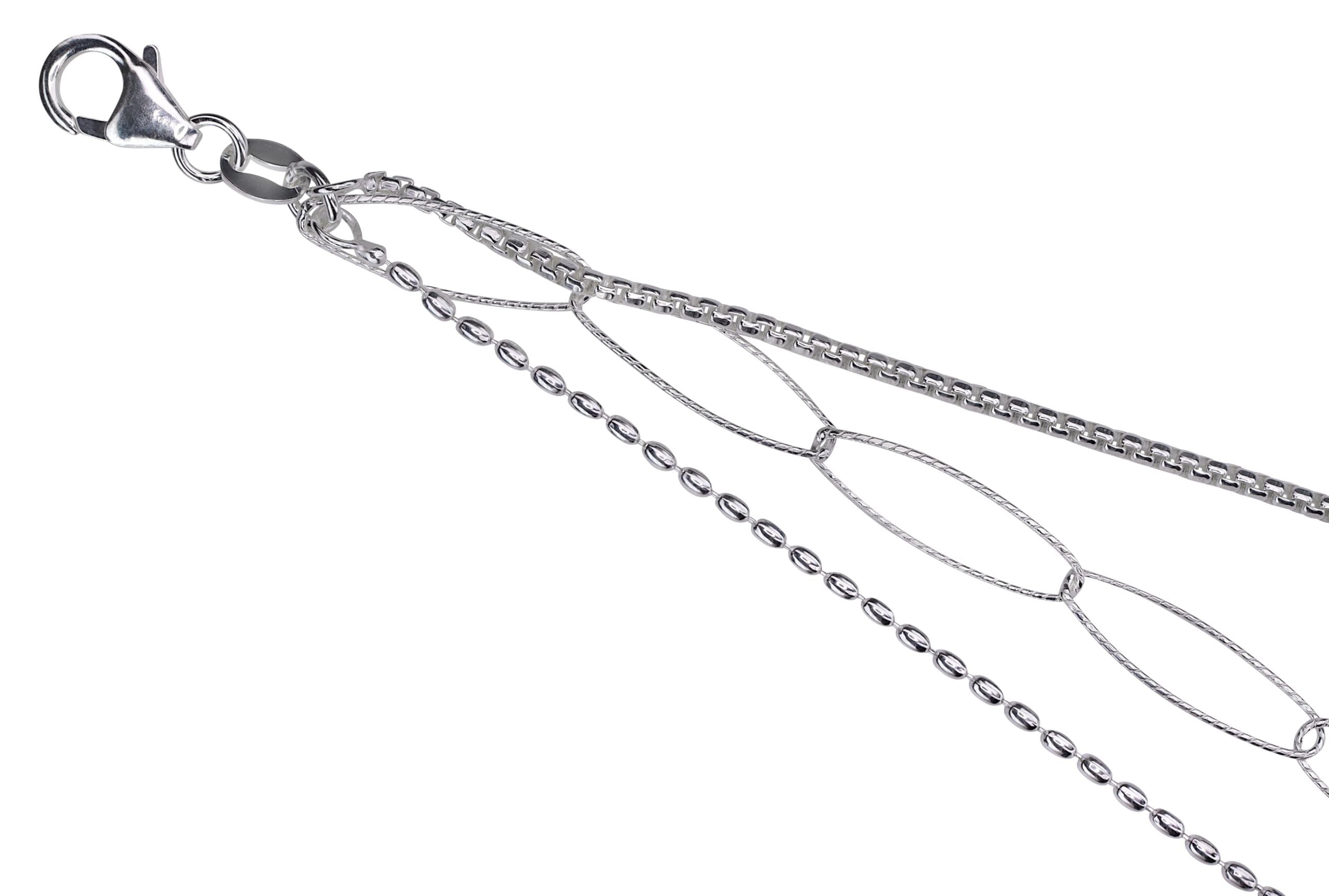 Multifili-Armband mit ovalen Geflechten
