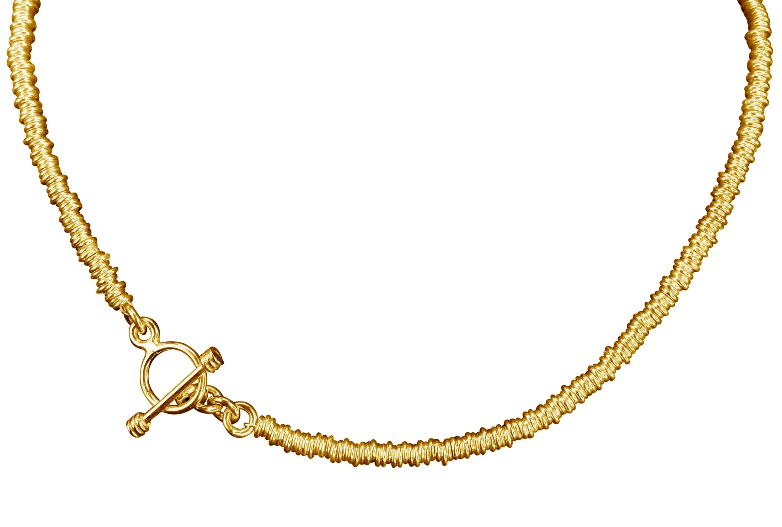 Vergoldete Kette mit vielen kleinen Ringen - 42 cm