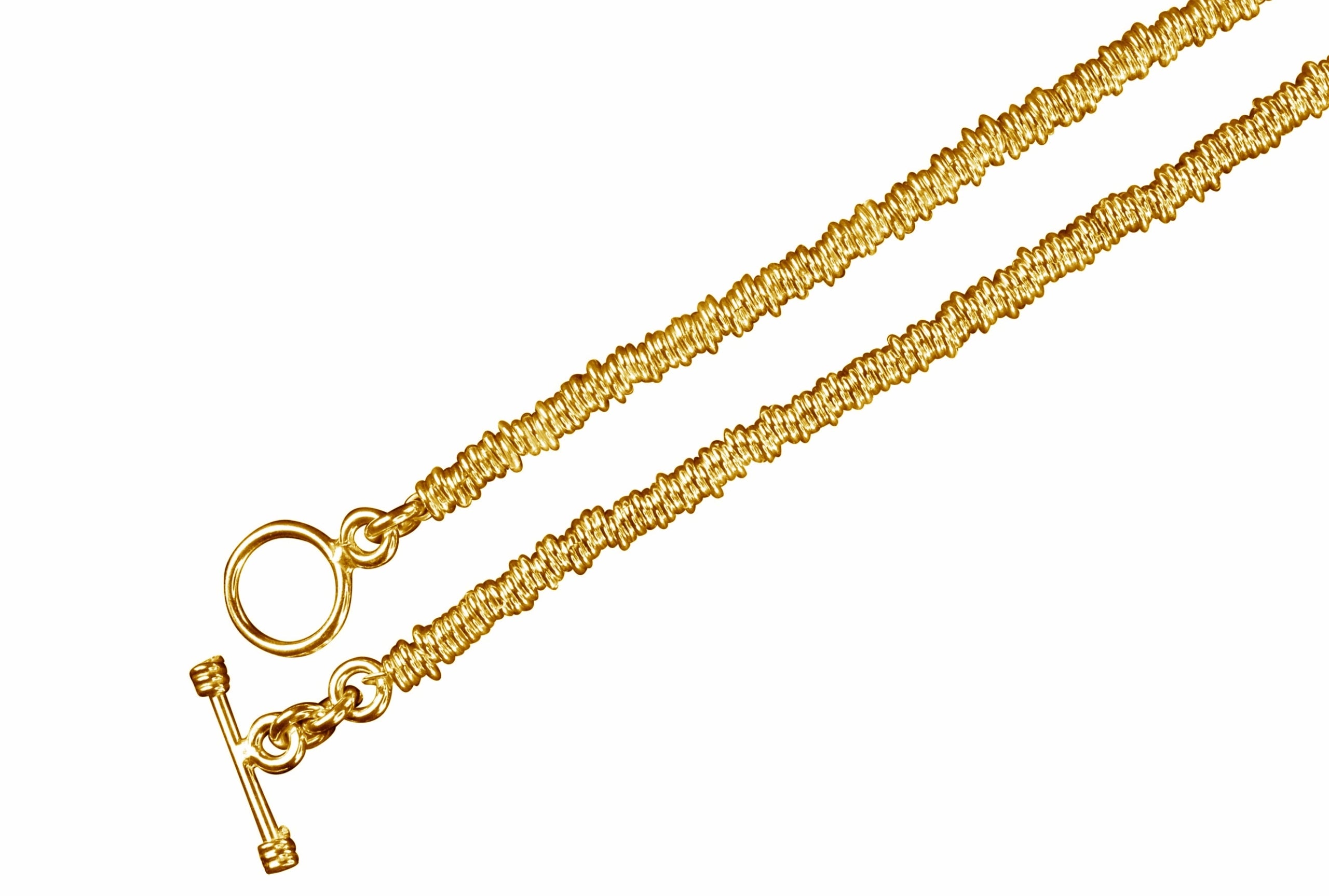 Vergoldete Kette mit vielen kleinen Ringen - 42 cm