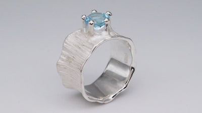 Eleganter Blautopas Ring Produktvideo