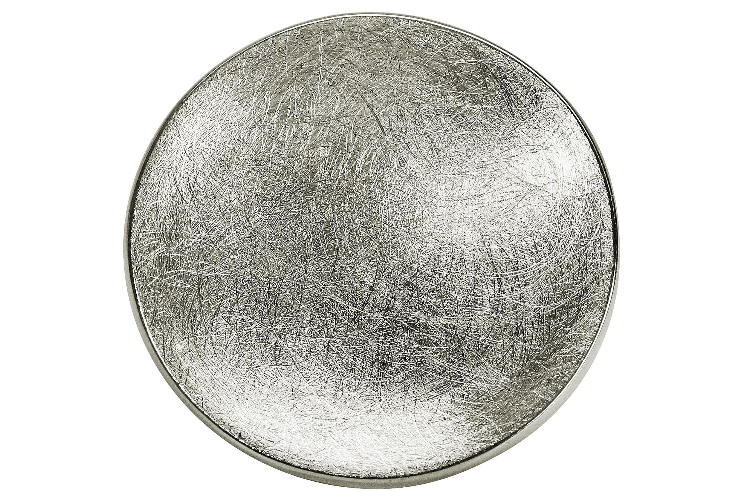 Ein runder Anhänger in Form einer Schale für Damen aus Silber.
